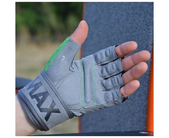 Перчатки для фитнеса MadMax MFG-860 Wild Grey/Green L (MFG-860_L), изображение 4 Перчатки для фитнеса MadMax MFG-860 Wild Grey/Green L (MFG-860_L), изображение 4