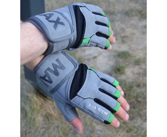 Перчатки для фитнеса MadMax MFG-860 Wild Grey/Green L (MFG-860_L), изображение 7 Перчатки для фитнеса MadMax MFG-860 Wild Grey/Green L (MFG-860_L), изображение 7