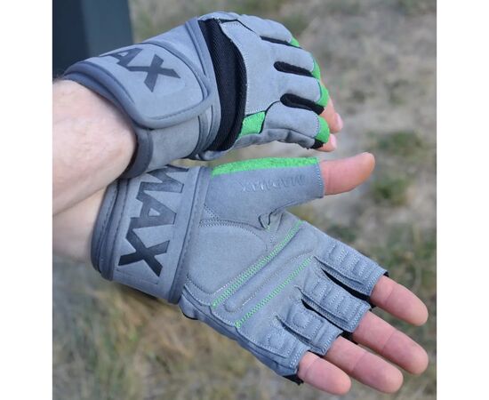 Перчатки для фитнеса MadMax MFG-860 Wild Grey/Green XL (MFG-860_XL), изображение 8 Перчатки для фитнеса MadMax MFG-860 Wild Grey/Green XL (MFG-860_XL), изображение 8