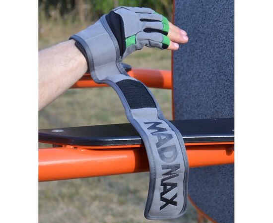 Перчатки для фитнеса MadMax MFG-860 Wild Grey/Green XL (MFG-860_XL), изображение 9 Перчатки для фитнеса MadMax MFG-860 Wild Grey/Green XL (MFG-860_XL), изображение 9