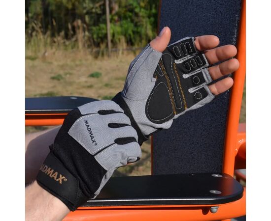Перчатки для фитнеса MadMax MFG-871 Damasteel Grey/Black M (MFG-871_M), изображение 7 Перчатки для фитнеса MadMax MFG-871 Damasteel Grey/Black M (MFG-871_M), изображение 7