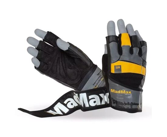 Рукавички для фітнесу MadMax MFG-880 Signature Black/Grey/Yellow L (MFG-880_L)