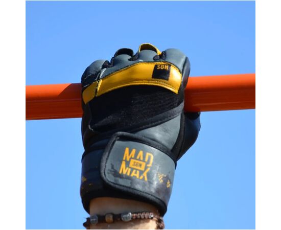 Рукавички для фітнесу MadMax MFG-880 Signature Black/Grey/Yellow S (MFG-880_S), зображення 8 Рукавички для фітнесу MadMax MFG-880 Signature Black/Grey/Yellow S (MFG-880_S), зображення 8