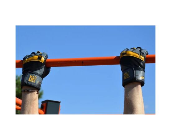 Рукавички для фітнесу MadMax MFG-880 Signature Black/Grey/Yellow S (MFG-880_S), зображення 9 Рукавички для фітнесу MadMax MFG-880 Signature Black/Grey/Yellow S (MFG-880_S), зображення 9