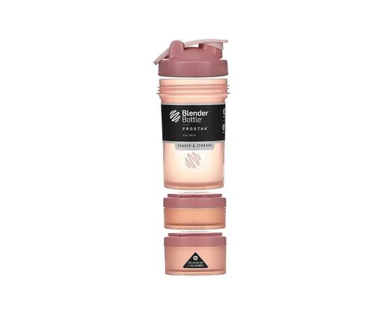 Шейкер спортивный BlenderBottle ProStak 22oz/650ml з 2-ма контейнерами Rose Pink (PS 22oz Rose_Pink), изображение 9