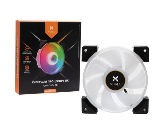Кулер для корпуса Vinga RGB fan-09, изображение 3 Кулер для корпуса Vinga RGB fan-09, изображение 3