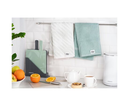 Рушник Ardesto набір кухонних SuperSoft махрові аква, 2х40х60 см, 100% бавовна (ART4060GB), зображення 2 Рушник Ardesto набір кухонних SuperSoft махрові аква, 2х40х60 см, 100% бавовна (ART4060GB), зображення 2