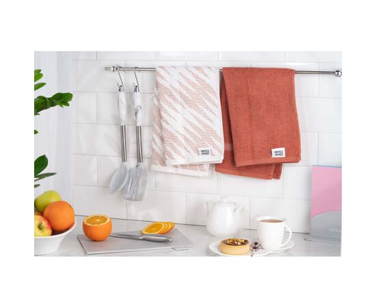 Рушник Ardesto набір кухонних SuperSoft махрові теракота, 2х40х60 см, 100% бавовна (ART4060NT), зображення 2 Рушник Ardesto набір кухонних SuperSoft махрові теракота, 2х40х60 см, 100% бавовна (ART4060NT), зображення 2