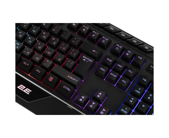 Клавиатура 2E Gaming KG315 RGB USB UA Black (2E-KG315UBK), изображение 6 Клавиатура 2E Gaming KG315 RGB USB UA Black (2E-KG315UBK), изображение 6