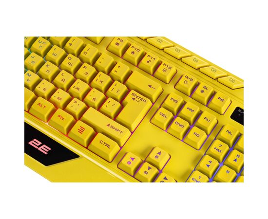 Клавиатура 2E Gaming KG315 RGB USB UA Yellow (2E-KG315UYW), изображение 6 Клавиатура 2E Gaming KG315 RGB USB UA Yellow (2E-KG315UYW), изображение 6