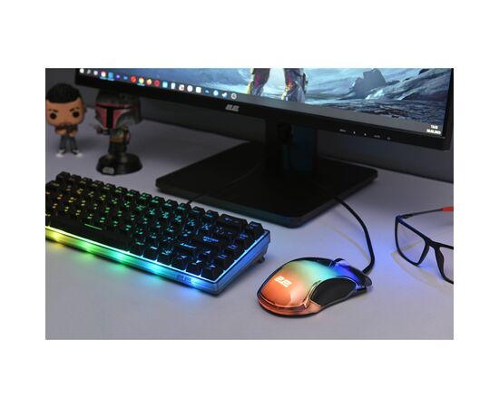 Клавиатура 2E Gaming KG345 RGB 68key USB UA Transparent (2E-KG345TR), изображение 2 Клавиатура 2E Gaming KG345 RGB 68key USB UA Transparent (2E-KG345TR), изображение 2