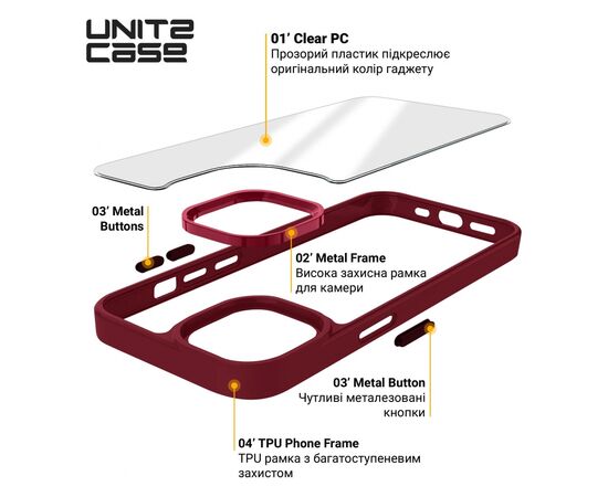Чехол для мобильного телефона Armorstandart UNIT2 Apple iPhone 14 Marsala (ARM69943), изображение 4 Чехол для мобильного телефона Armorstandart UNIT2 Apple iPhone 14 Marsala (ARM69943), изображение 4