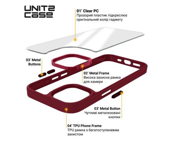 Чехол для мобильного телефона Armorstandart UNIT2 Apple iPhone 15 Pro Max Marsala (ARM69992), изображение 4 Чехол для мобильного телефона Armorstandart UNIT2 Apple iPhone 15 Pro Max Marsala (ARM69992), изображение 4