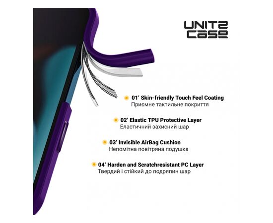 Чехол для мобильного телефона Armorstandart UNIT2 Apple iPhone 15 Pro Max Purple (ARM69990), изображение 3 Чехол для мобильного телефона Armorstandart UNIT2 Apple iPhone 15 Pro Max Purple (ARM69990), изображение 3
