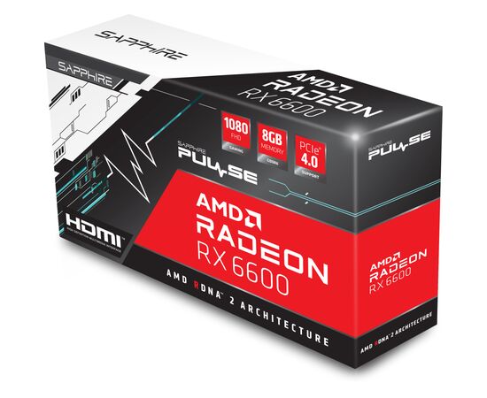 Видеокарта Sapphire Radeon RX 6600 8Gb PULSE DUAL (11310-01-20G), изображение 6 Видеокарта Sapphire Radeon RX 6600 8Gb PULSE DUAL (11310-01-20G), изображение 6