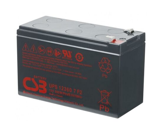 Батарея до ДБЖ CSB UPS12360, 12В 7 Аг (UPS12360)