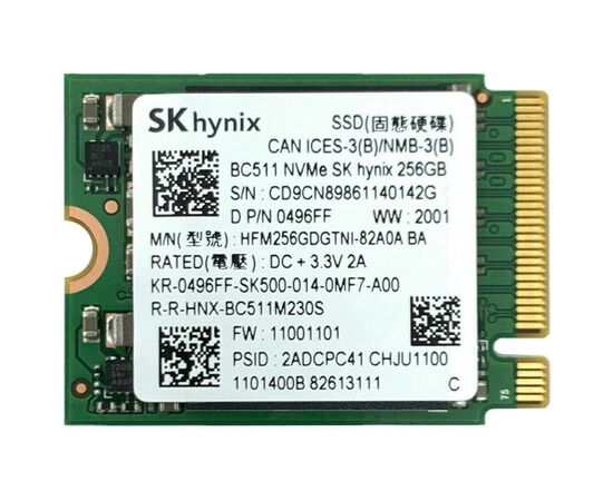 Накопитель SSD M.2 2230 256GB Hynix (HFS256GEJ3X108N), изображение 2 Накопитель SSD M.2 2230 256GB Hynix (HFS256GEJ3X108N), изображение 2