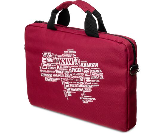 Сумка для ноутбука Vinga 15.6" NB1502 Burgundy, white print (NB1502UWBY)