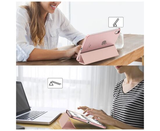 Чехол для планшета BeCover Tri Fold Hard Apple iPad Air 5 (2022) 10.9" Pink (709664), изображение 6 Чехол для планшета BeCover Tri Fold Hard Apple iPad Air 5 (2022) 10.9" Pink (709664), изображение 6