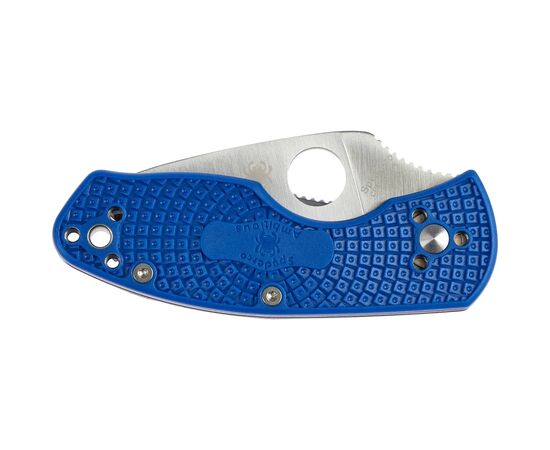 Нож Spyderco Ambitious Serrated Lightweight S35VN Blue (C148SBL), изображение 3 Нож Spyderco Ambitious Serrated Lightweight S35VN Blue (C148SBL), изображение 3