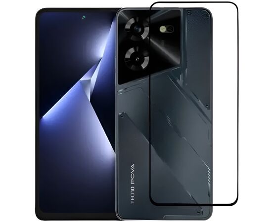 Скло захисне BeCover Tecno POVA 5 (LH7n) Black (710031), зображення 2 Скло захисне BeCover Tecno POVA 5 (LH7n) Black (710031), зображення 2