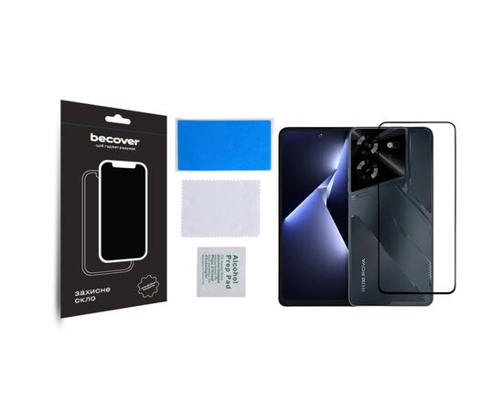 Скло захисне BeCover Tecno POVA 5 (LH7n) Black (710031), зображення 4 Скло захисне BeCover Tecno POVA 5 (LH7n) Black (710031), зображення 4