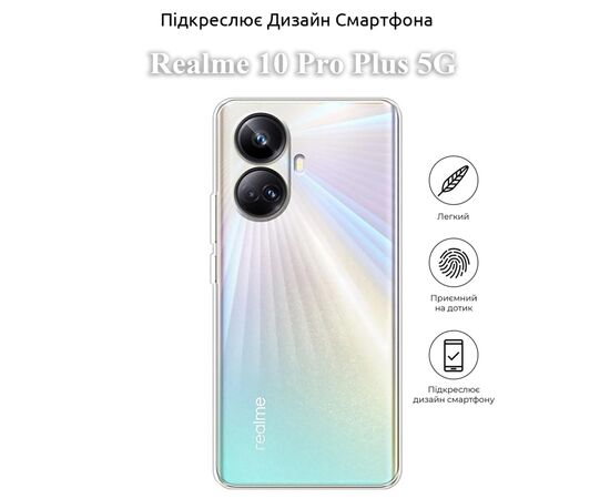 Чехол для мобильного телефона BeCover Realme 10 Pro Plus 5G Transparancy (709815), изображение 4 Чехол для мобильного телефона BeCover Realme 10 Pro Plus 5G Transparancy (709815), изображение 4