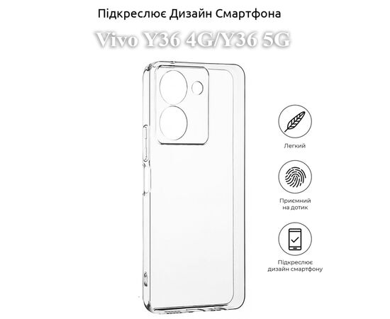 Чехол для мобильного телефона BeCover Vivo Y36 4G/Y36 5G Transparancy (709823), изображение 6