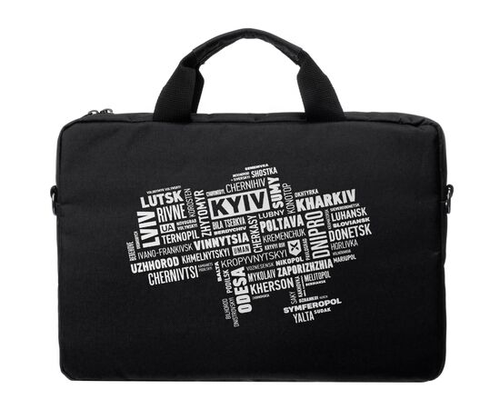 Сумка для ноутбука Vinga 15.6" NB1502 Black, white print (NB1502UWBK), изображение 4 Сумка для ноутбука Vinga 15.6" NB1502 Black, white print (NB1502UWBK), изображение 4