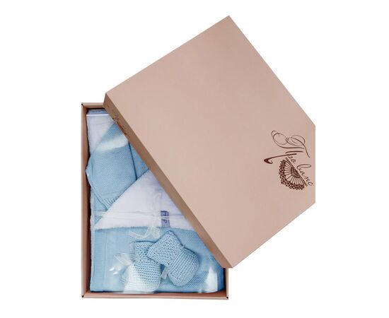 Набор детской одежды Прованс Набор для новорожденных Голубой 3 единицы (плед, человечек (4823093427938), изображение 6