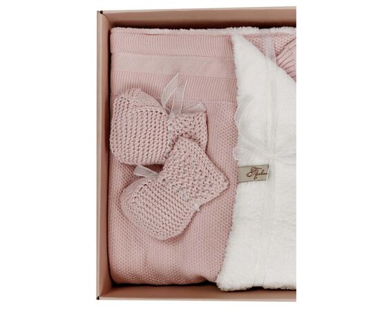 Набор детской одежды Прованс для младенцев Розовый 3 единицы (плед, человечек, пинетки (4823093427907), изображение 2