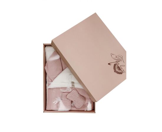 Набор детской одежды Прованс для младенцев Розовый 3 единицы (плед, человечек, пинетки (4823093427907), изображение 3