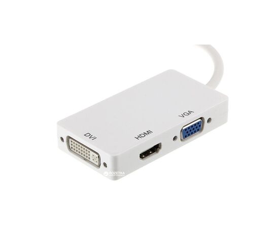 Перехідник PowerPlant mini Display Port — HDMI, DVI, VGA (3 в 1) (CA910946), зображення 3 Перехідник PowerPlant mini Display Port — HDMI, DVI, VGA (3 в 1) (CA910946), зображення 3