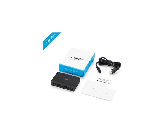Зарядное устройство Anker PowerPort 10 - 60W 10-port USB PowerIQ (Black) (A2133L11), изображение 6 Зарядное устройство Anker PowerPort 10 - 60W 10-port USB PowerIQ (Black) (A2133L11), изображение 6
