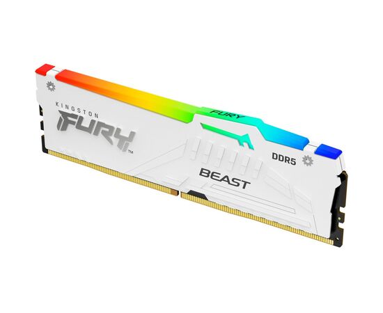 Модуль памяти для компьютера DDR5 32GB 5600 MHz Beast White RGB Kingston Fury (ex.HyperX) (KF556C36BWEA-32), изображение 3 Модуль памяти для компьютера DDR5 32GB 5600 MHz Beast White RGB Kingston Fury (ex.HyperX) (KF556C36BWEA-32), изображение 3