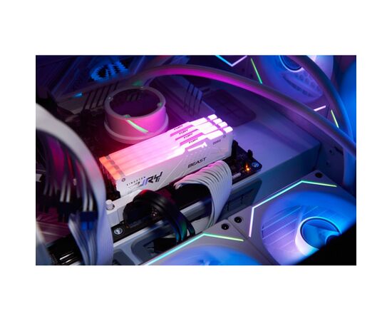 Модуль памяти для компьютера DDR5 32GB 5600 MHz Beast White RGB Kingston Fury (ex.HyperX) (KF556C36BWEA-32), изображение 5 Модуль памяти для компьютера DDR5 32GB 5600 MHz Beast White RGB Kingston Fury (ex.HyperX) (KF556C36BWEA-32), изображение 5