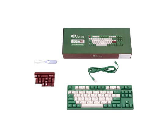 Клавіатура Akko 3087 Matcha Red 87Key Cherry MX Blue USB UA No LED Green (A3087_MA_CBL), зображення 2 Клавіатура Akko 3087 Matcha Red 87Key Cherry MX Blue USB UA No LED Green (A3087_MA_CBL), зображення 2