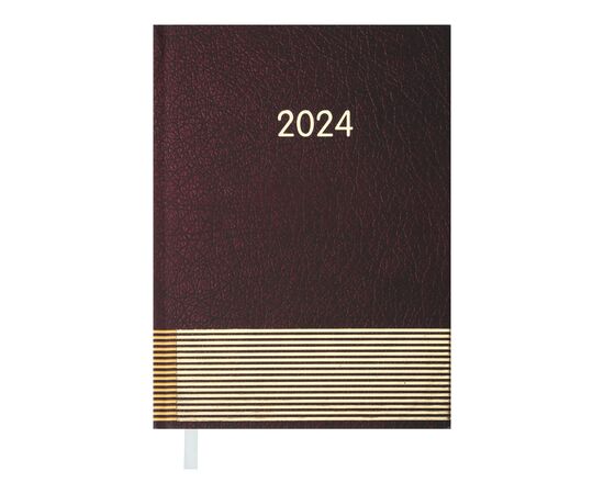 Тижневик Buromax датований 2024 PARALLEL A5 бордовий (BM.2107-13)
