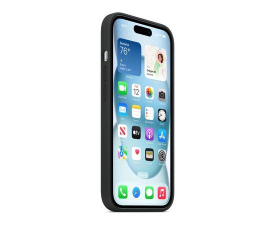 Чохол до мобільного телефона Apple iPhone 15 Silicone Case with MagSafe Black (MT0J3ZM/A), зображення 7 Чохол до мобільного телефона Apple iPhone 15 Silicone Case with MagSafe Black (MT0J3ZM/A), зображення 7