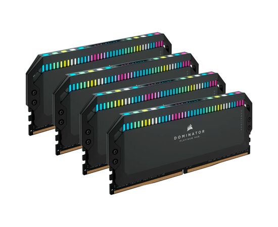 Модуль пам'яті для комп'ютера DDR5 64GB (4x16GB) 6200 MHz Dominator Platinum RGB Black Corsair (CMT64GX5M4B6200C32), зображення 2 Модуль пам'яті для комп'ютера DDR5 64GB (4x16GB) 6200 MHz Dominator Platinum RGB Black Corsair (CMT64GX5M4B6200C32), зображення 2