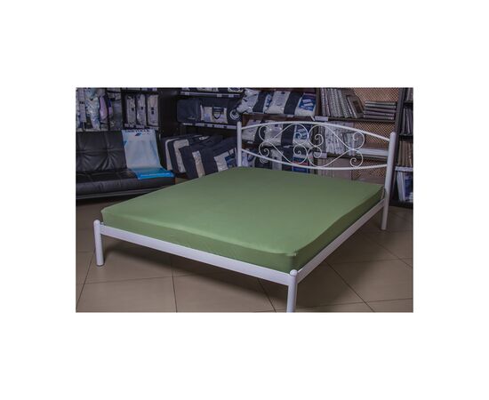 Простирадло Billerbeck трикотажне на резинці оливковий 100х200 см (1671-Е32), зображення 2