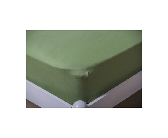 Простирадло Billerbeck трикотажне на резинці оливковий 100х200 см (1671-Е32), зображення 3