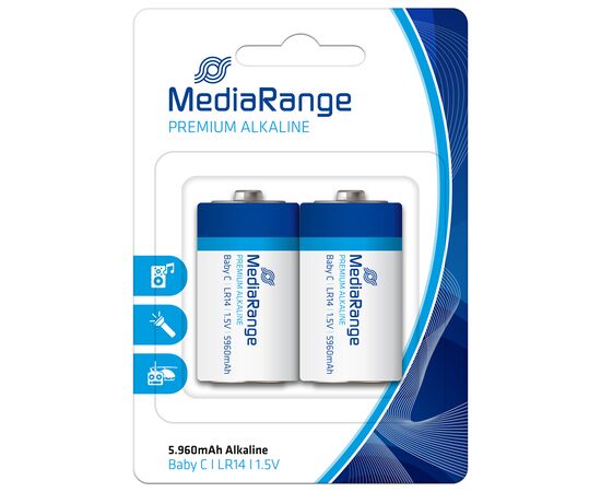 Батарейка Mediarange C LR14 1.5V Premium Alkaline, Baby, Pack 2 (MRBAT108)