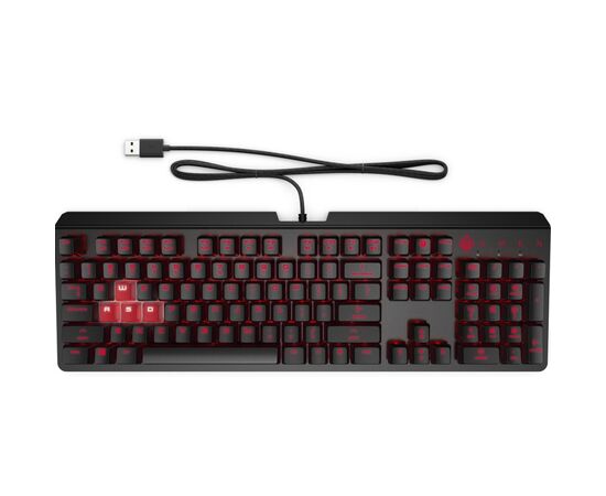 Клавиатура HP OMEN Encoder LED 104key Cherry MX Red USB Black (6YW76AA)