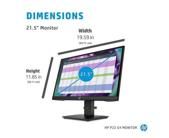 Монитор HP P22 G4 (1A7E4AA), изображение 3 Монитор HP P22 G4 (1A7E4AA), изображение 3