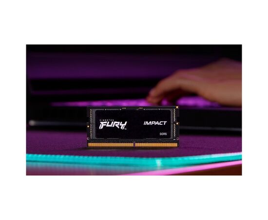 Модуль памяти для ноутбука SoDIMM DDR5 16GB 5600 MHz Impact Kingston Fury (ex.HyperX) (KF556S40IB-16), изображение 7 Модуль памяти для ноутбука SoDIMM DDR5 16GB 5600 MHz Impact Kingston Fury (ex.HyperX) (KF556S40IB-16), изображение 7