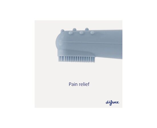 Дитяча зубна щітка Difrax Cиліконова, масажна, Blue (377 Blue), зображення 4