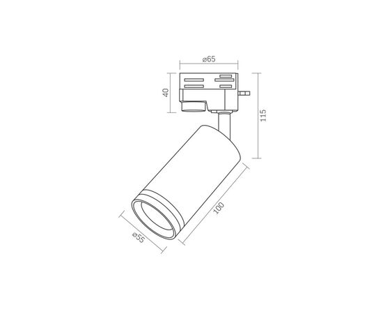 Светильник Videx под лампу GU10 SPF05C трековый черный (VL-SPF05C-B), изображение 2 Светильник Videx под лампу GU10 SPF05C трековый черный (VL-SPF05C-B), изображение 2