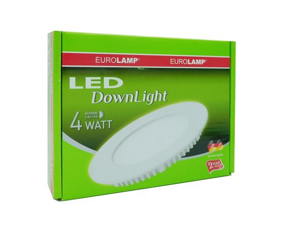 Светильник Eurolamp Downlight 4W 4000K (LED-DLR-4/4), изображение 2 Светильник Eurolamp Downlight 4W 4000K (LED-DLR-4/4), изображение 2