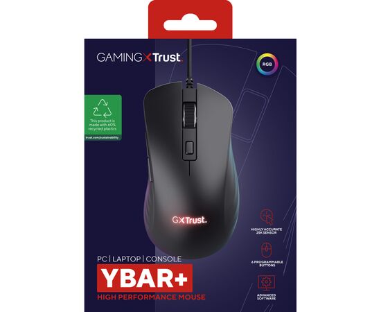 Мишка Trust GXT924 Ybar+ USB Black (24890), зображення 5 Мишка Trust GXT924 Ybar+ USB Black (24890), зображення 5